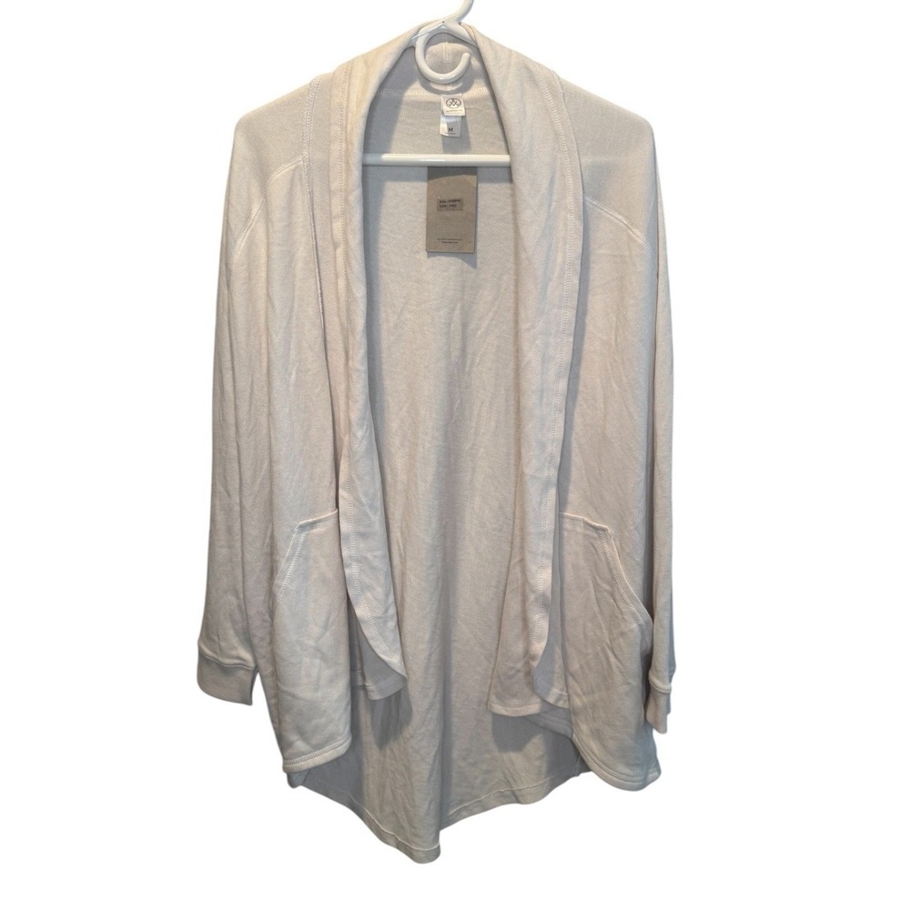 Alternative Apparel Womens Ivory Knit Open Front Cardigan M NEW Minimalist Comfy